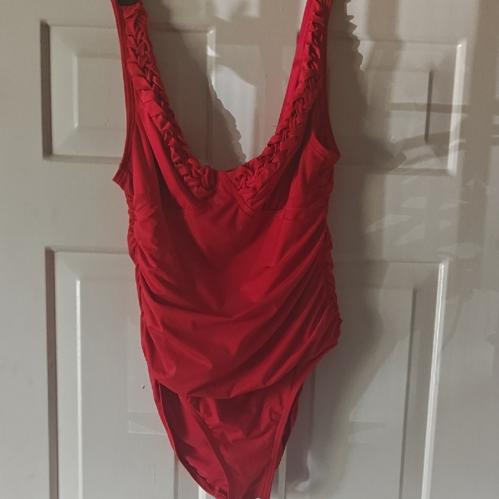 Jantez Red Braided Women's Swimsuit